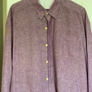 Tommy Bahama Linen Long Sleeve Purple XXL